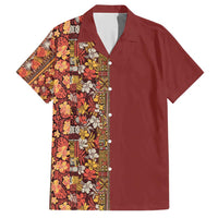 Hawaiian Tribal Elements Hibiscus Hawaiian Shirt Red Pattern - Polynesian Pride