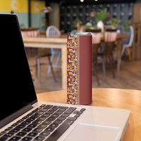 Hawaiian Tribal Elements Hibiscus Skinny Tumbler Red Pattern - Polynesian Pride