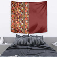 Hawaiian Tribal Elements Hibiscus Tapestry Red Pattern - Polynesian Pride