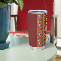 Hawaiian Tribal Elements Hibiscus Tumbler Cup Red Pattern - Polynesian Pride