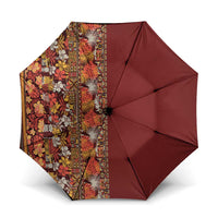 Hawaiian Tribal Elements Hibiscus Umbrella Red Pattern - Polynesian Pride