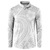Lotu Tamaiti Samoan Polynesian Tribal Button Sweatshirt LT9 White - Polynesian Pride