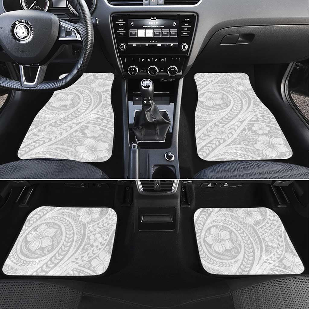 Lotu Tamaiti Samoan Polynesian Tribal Car Mats LT9 Set 4pcs White - Polynesian Pride