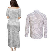 Lotu Tamaiti Samoan Polynesian Tribal Couples Matching Puletasi and Long Sleeve Button Shirt LT9 - Polynesian Pride