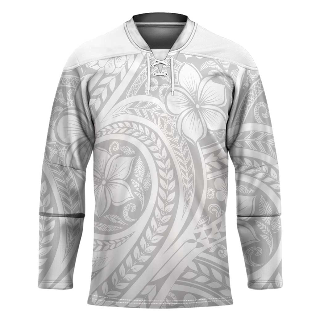 Lotu Tamaiti Samoan Polynesian Tribal Hockey Jersey LT9 Unisex White - Polynesian Pride
