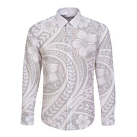 Lotu Tamaiti Samoan Polynesian Tribal Long Sleeve Button Shirt LT9 Unisex White - Polynesian Pride
