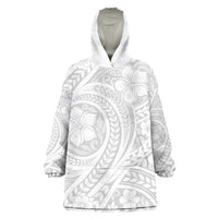 Lotu Tamaiti Samoan Polynesian Tribal Wearable Blanket Hoodie LT9 One Size White - Polynesian Pride