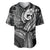 Polynesia Baseball Jersey Whale Tale and Polynesian Sunset Plumeria Black LT9 Black - Polynesian Pride