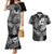 Polynesia Couples Matching Mermaid Dress and Hawaiian Shirt Whale Tale and Polynesian Sunset Plumeria Black LT9 Black - Polynesian Pride