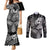 Polynesia Couples Matching Mermaid Dress and Long Sleeve Button Shirts Whale Tale and Polynesian Sunset Plumeria Black LT9 Black - Polynesian Pride