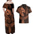 Polynesia Couples Matching Off Shoulder Maxi Dress and Hawaiian Shirt Whale Tale and Polynesian Sunset Plumeria Gold LT9 - Polynesian Pride