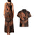 Polynesia Couples Matching Tank Maxi Dress and Hawaiian Shirt Whale Tale and Polynesian Sunset Plumeria Gold LT9 - Polynesian Pride