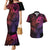 Polynesia Couples Matching Mermaid Dress and Hawaiian Shirt Whale Tale and Polynesian Sunset Plumeria Pink LT9 Pink - Polynesian Pride