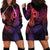 Polynesia Hoodie Dress Whale Tale and Polynesian Sunset Plumeria Pink LT9 - Polynesian Pride