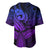 Polynesia Baseball Jersey Whale Tale and Polynesian Sunset Plumeria Purple LT9 - Polynesian Pride