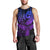 Polynesia Men Tank Top Whale Tale and Polynesian Sunset Plumeria Purple LT9 - Polynesian Pride