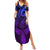 Polynesia Summer Maxi Dress Whale Tale and Polynesian Sunset Plumeria Purple LT9 Women Purple - Polynesian Pride