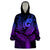 Polynesia Wearable Blanket Hoodie Whale Tale and Polynesian Sunset Plumeria Purple LT9 One Size Purple - Polynesian Pride