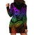 Polynesia Hoodie Dress Whale Tale and Polynesian Sunset Plumeria Rainbow LT9 - Polynesian Pride