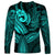 Polynesia Long Sleeve Shirt Whale Tale and Polynesian Sunset Plumeria Turquoise LT9 - Polynesian Pride