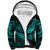 Polynesia Sherpa Hoodie Whale Tale and Polynesian Sunset Plumeria Turquoise LT9 Unisex Turquoise - Polynesian Pride