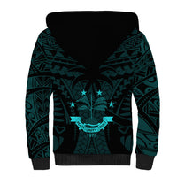 FSM Chuuk States Sherpa Hoodie Micronesia Vintage Polynesian Tribal Aqua Version LT9 - Polynesian Pride