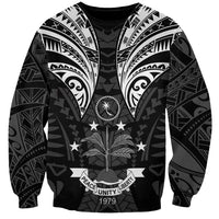 FSM Chuuk States Sweatshirt Micronesia Vintage Polynesian Tribal Black Version LT9 Unisex Black - Polynesian Pride