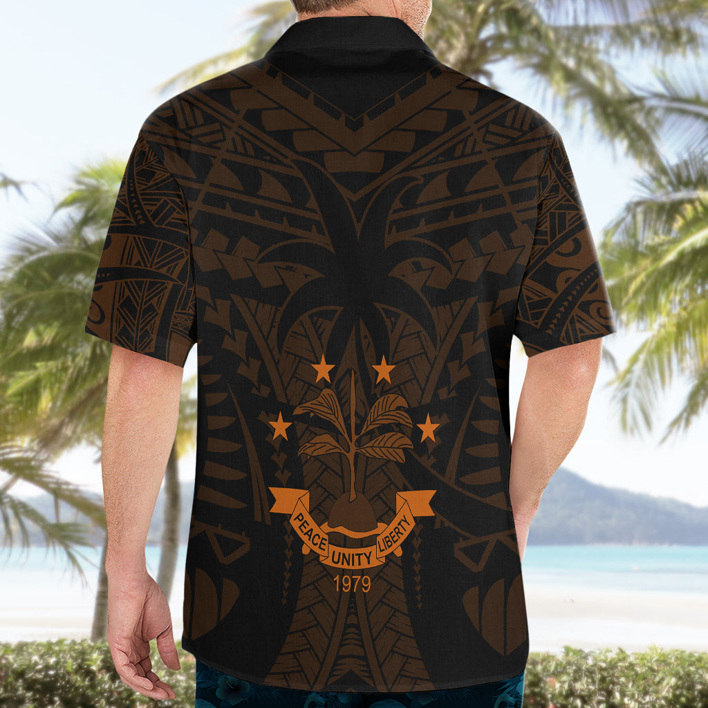 FSM Chuuk States Hawaiian Shirt Micronesia Vintage Polynesian Tribal Gold Version LT9 - Polynesian Pride