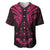 FSM Chuuk States Baseball Jersey Micronesia Vintage Polynesian Tribal Pink Version LT9 Pink - Polynesian Pride