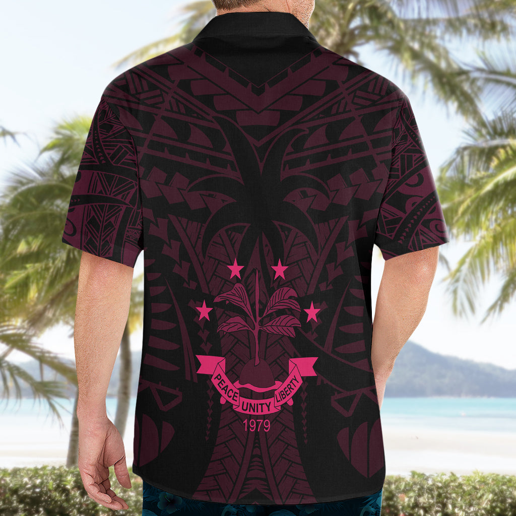 FSM Chuuk States Hawaiian Shirt Micronesia Vintage Polynesian Tribal Pink Version LT9 - Polynesian Pride