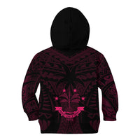 FSM Chuuk States Kid Hoodie Micronesia Vintage Polynesian Tribal Pink Version LT9 - Polynesian Pride