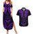 FSM Chuuk States Couples Matching Summer Maxi Dress and Hawaiian Shirt Micronesia Vintage Polynesian Tribal Purple Version LT9 Purple - Polynesian Pride