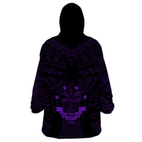 FSM Chuuk States Wearable Blanket Hoodie Micronesia Vintage Polynesian Tribal Purple Version LT9 - Polynesian Pride