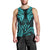 FSM Kosrae States Men Tank Top Micronesia Vintage Polynesian Tribal Aqua Version LT9 - Polynesian Pride