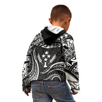 FSM Kosrae States Kid Hoodie Micronesia Vintage Polynesian Tribal Black Version LT9 - Polynesian Pride