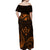 FSM Kosrae States Off Shoulder Maxi Dress Micronesia Vintage Polynesian Tribal Gold Version LT9 - Polynesian Pride