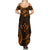 FSM Kosrae States Summer Maxi Dress Micronesia Vintage Polynesian Tribal Gold Version LT9 - Polynesian Pride