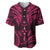 FSM Kosrae States Baseball Jersey Micronesia Vintage Polynesian Tribal Pink Version LT9 Pink - Polynesian Pride