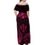 FSM Kosrae States Off Shoulder Maxi Dress Micronesia Vintage Polynesian Tribal Pink Version LT9 - Polynesian Pride