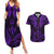 FSM Kosrae States Couples Matching Summer Maxi Dress and Hawaiian Shirt Micronesia Vintage Polynesian Tribal Purple Version LT9 Purple - Polynesian Pride