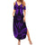 FSM Kosrae States Summer Maxi Dress Micronesia Vintage Polynesian Tribal Purple Version LT9 Women Purple - Polynesian Pride