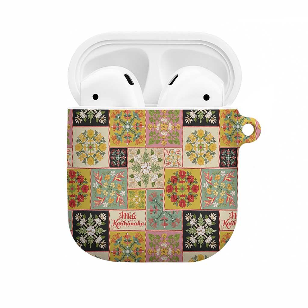 Mele Kalikimaka Hawaii Christmas AirPods Case Melemele Mama Seamless Floral Motif - Polynesian Pride