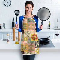 Mele Kalikimaka Hawaii Christmas Apron Melemele Mama Seamless Floral Motif - Polynesian Pride