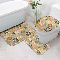 Mele Kalikimaka Hawaii Christmas Bathroom Set Melemele Mama Seamless Floral Motif - Polynesian Pride