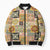 Mele Kalikimaka Hawaii Christmas Bomber Puffer Jacket Melemele Mama Seamless Floral Motif - Polynesian Pride