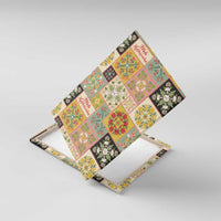 Mele Kalikimaka Hawaii Christmas Canvas Wall Art Melemele Mama Seamless Floral Motif - Polynesian Pride