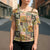 Mele Kalikimaka Hawaii Christmas Cross Shoulder Shirt Melemele Mama Seamless Floral Motif - Polynesian Pride