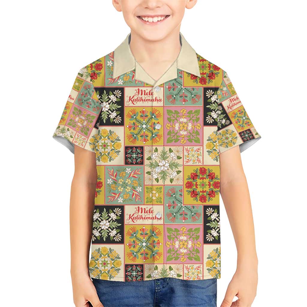 Mele Kalikimaka Hawaii Christmas Family Matching Short Sleeve Bodycon Dress and Hawaiian Shirt Melemele Mama Seamless Floral Motif - Polynesian Pride