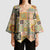 Mele Kalikimaka Hawaii Christmas Kimono Sleeve Blouse Melemele Mama Seamless Floral Motif - Polynesian Pride