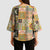 Mele Kalikimaka Hawaii Christmas Kimono Sleeve Blouse Melemele Mama Seamless Floral Motif - Polynesian Pride